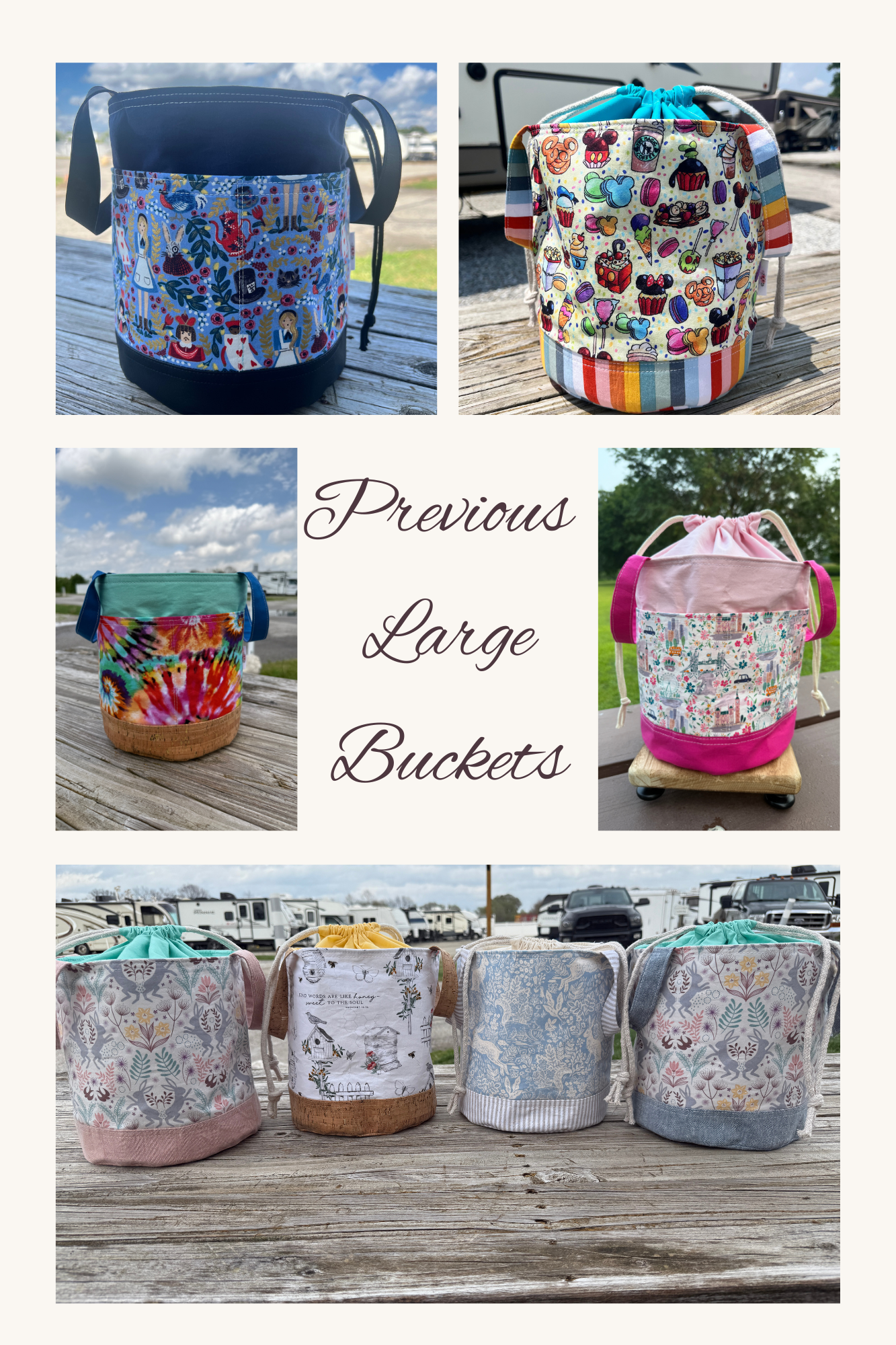Create your own Bag! ** Large Bucket Style ** Custom Order