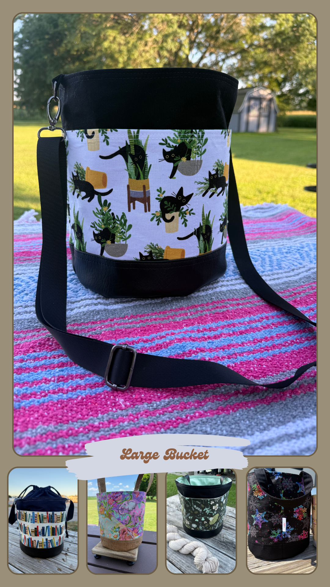 Create your own Bag! ** Large Bucket Style ** Custom Order