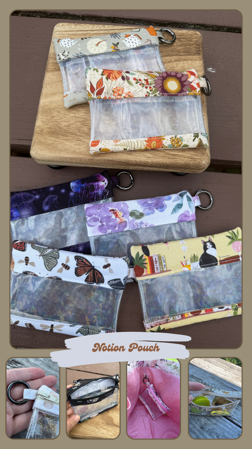 Create your own ** Notions Pouch w/ see-through window!