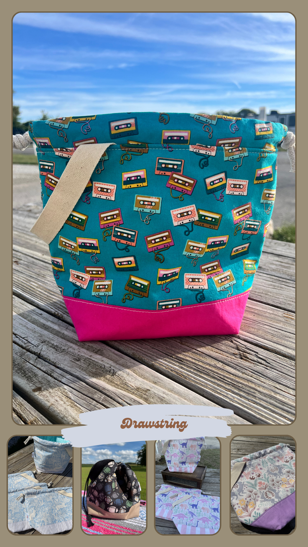 Create your own Bag! ** Drawstring Style ** Custom Order