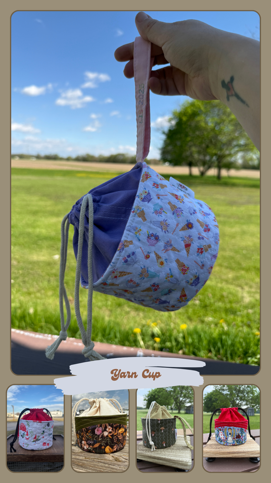 Create your own Bag! ** Yarn Cup Style ** Custom Order