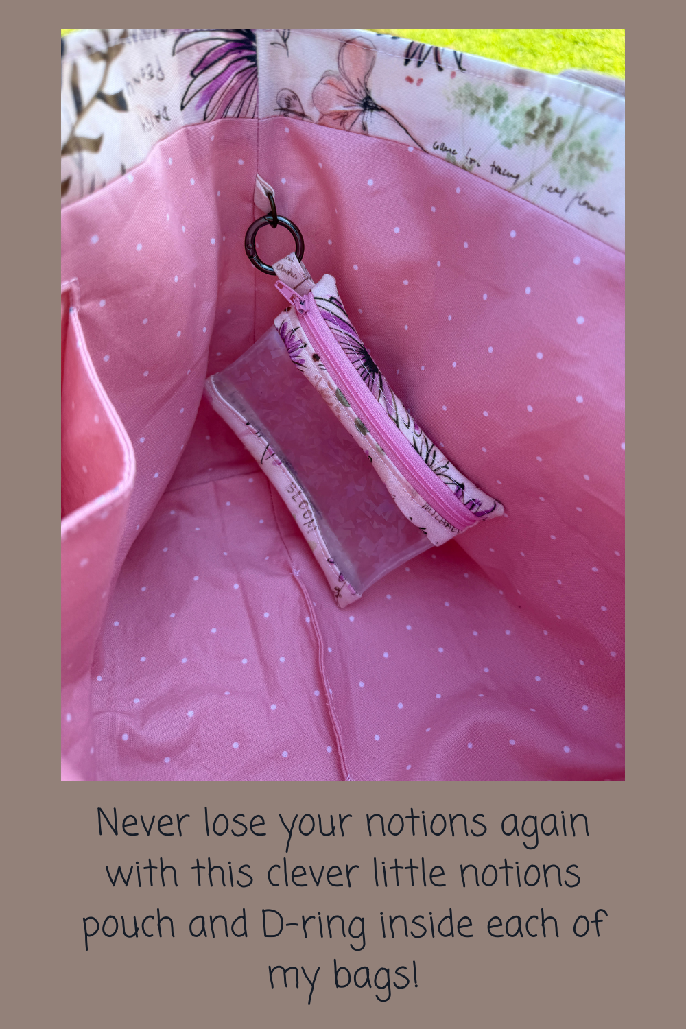 Create your own ** Notions Pouch w/ see-through window!