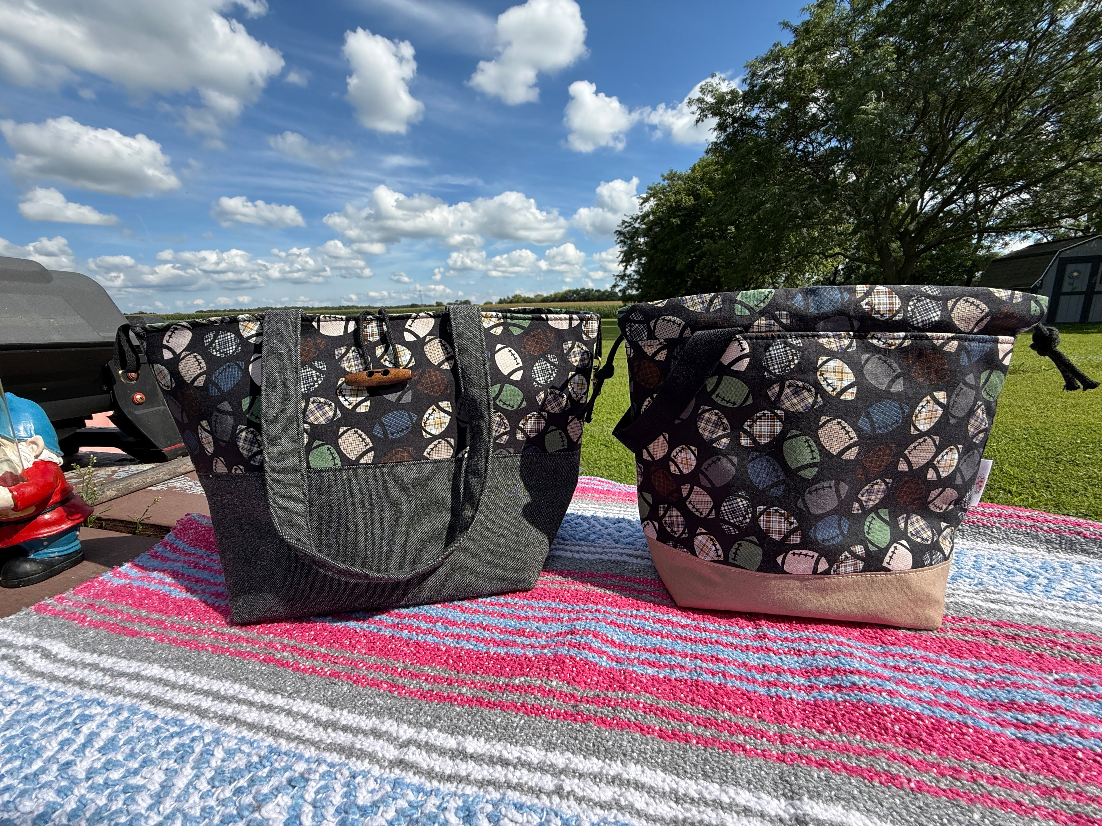 Pigskin Party Exclusive Plaid Football Bag!! - You choose your bag and trimmings!