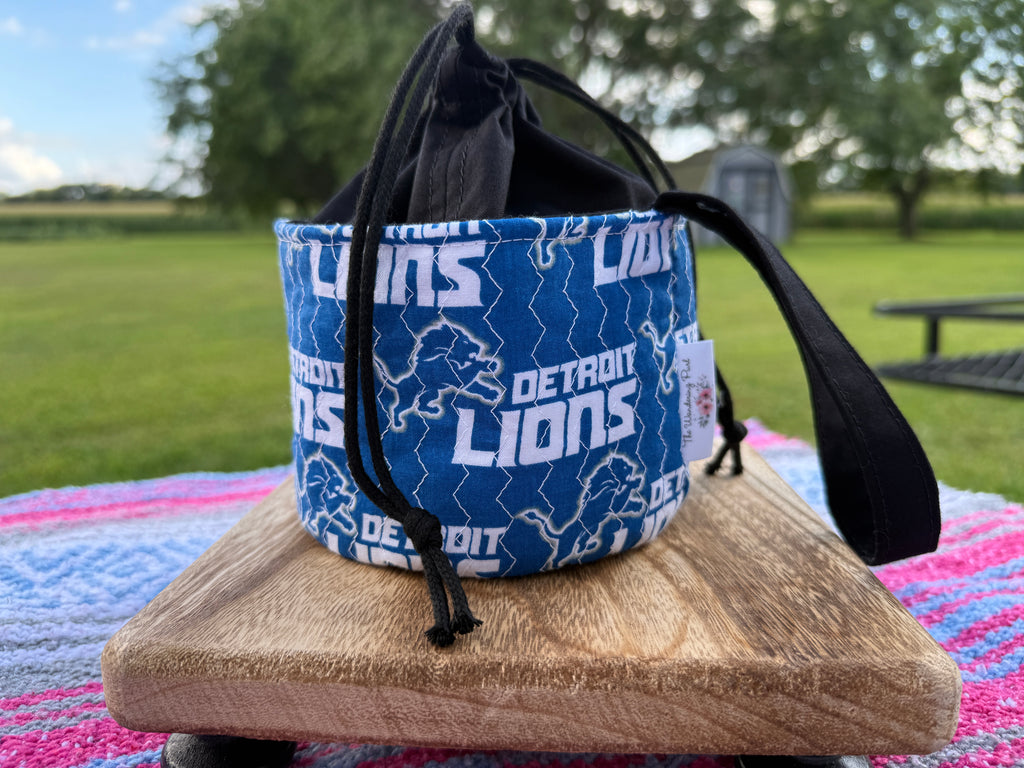 Ready to Ship - Detroit Lions inspired Quilted Yarn Cup!