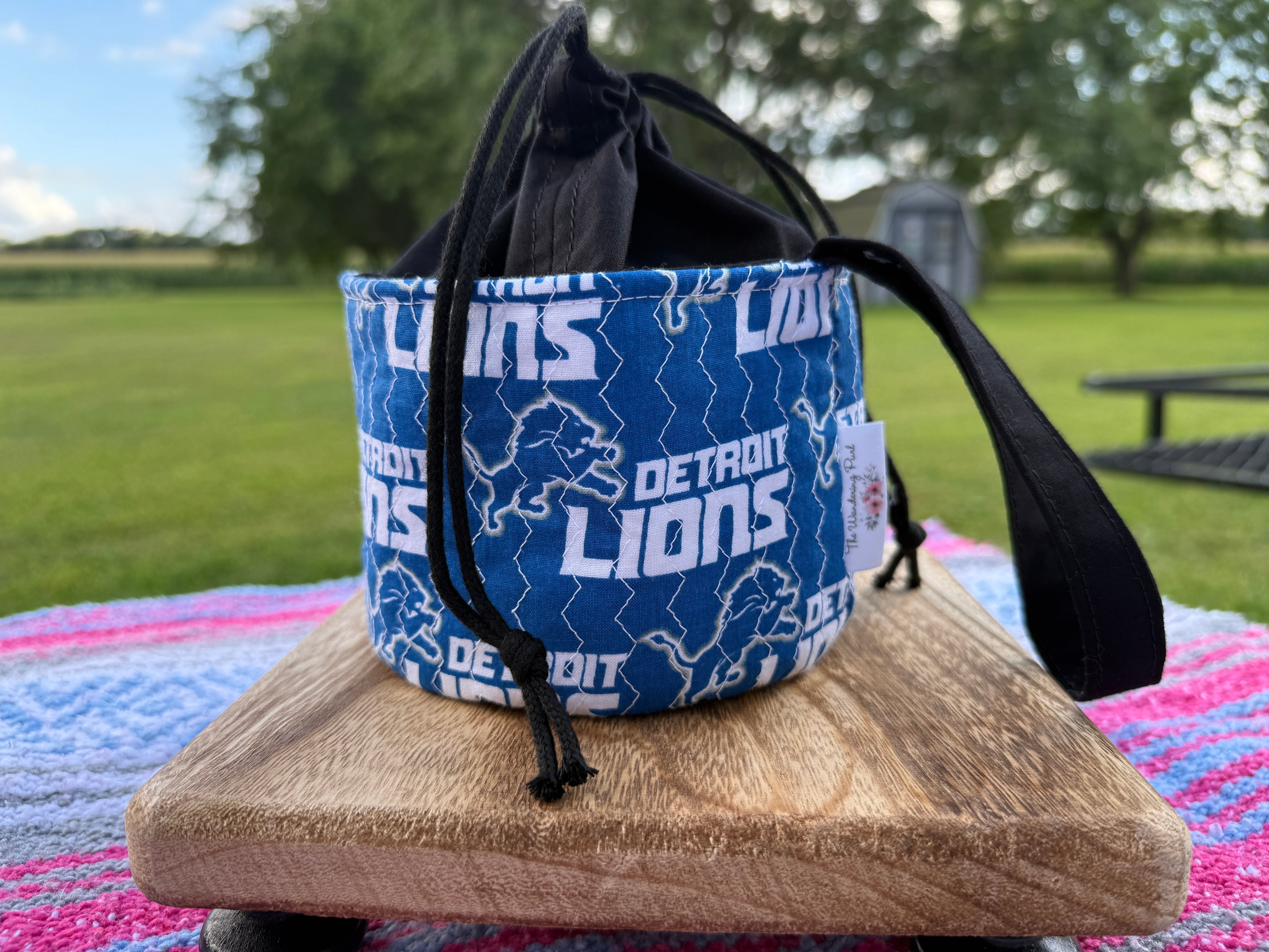 Ready to Ship - Detroit Lions inspired Quilted Yarn Cup!