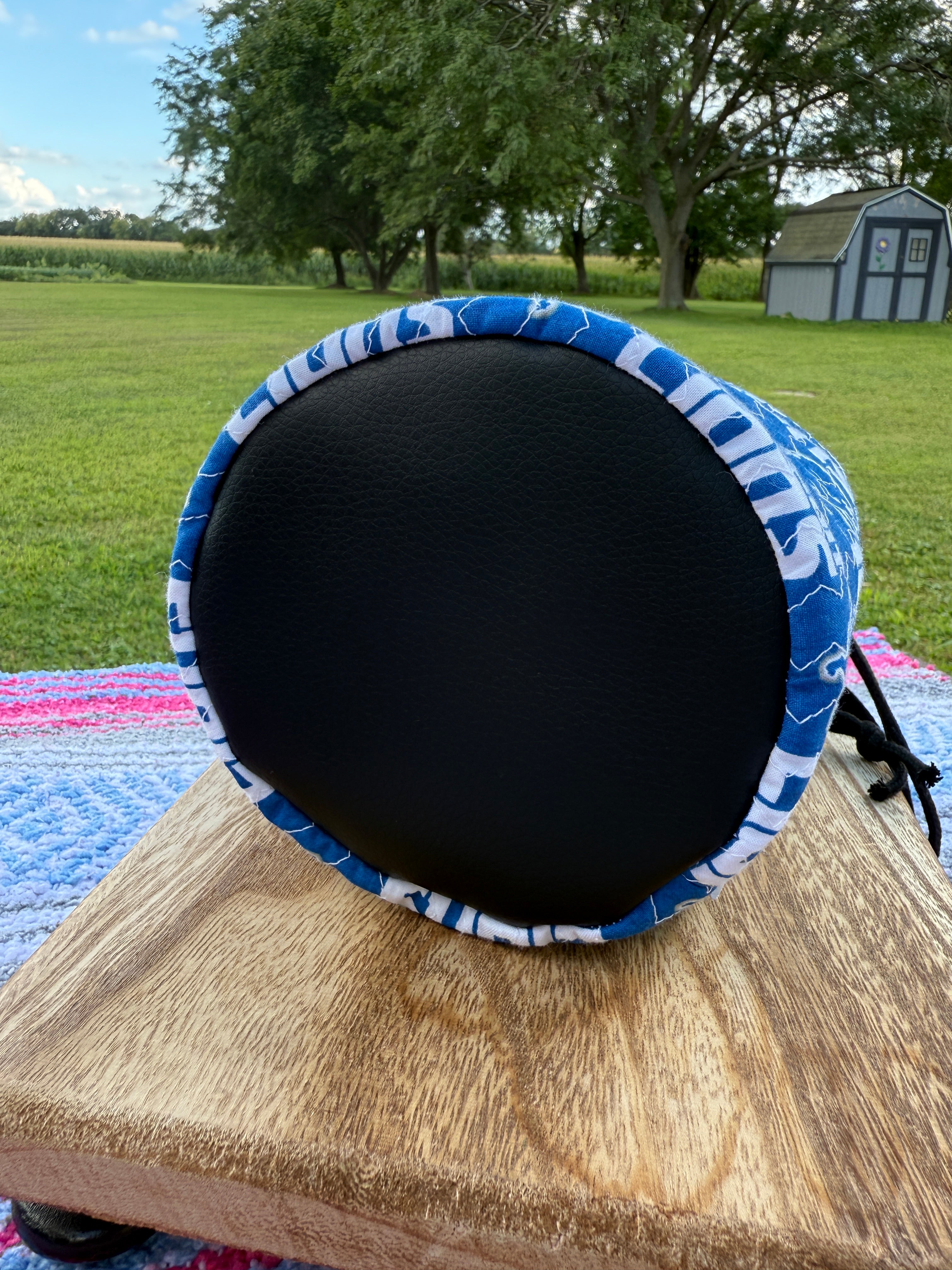 Ready to Ship - Detroit Lions inspired Quilted Yarn Cup!