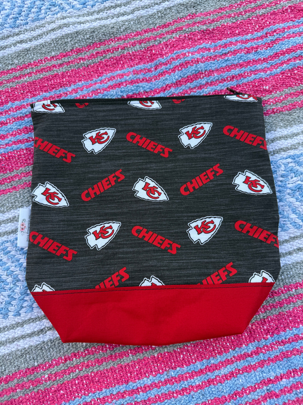 Ready to Ship - NEW bag style! - Black Kansas Chiefs inspired Julie Bag