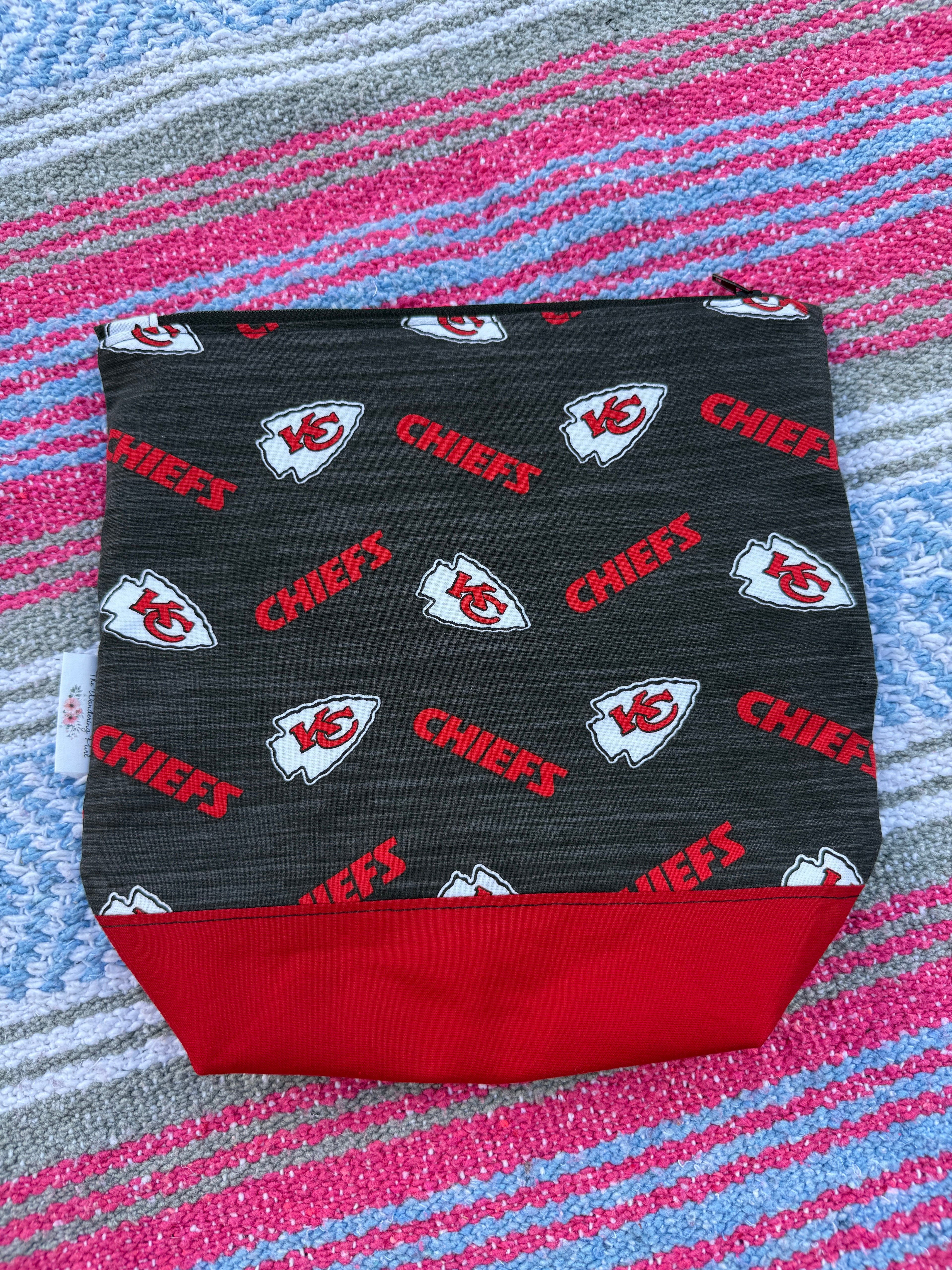 Ready to Ship - NEW bag style! - Black Kansas Chiefs inspired Julie Bag