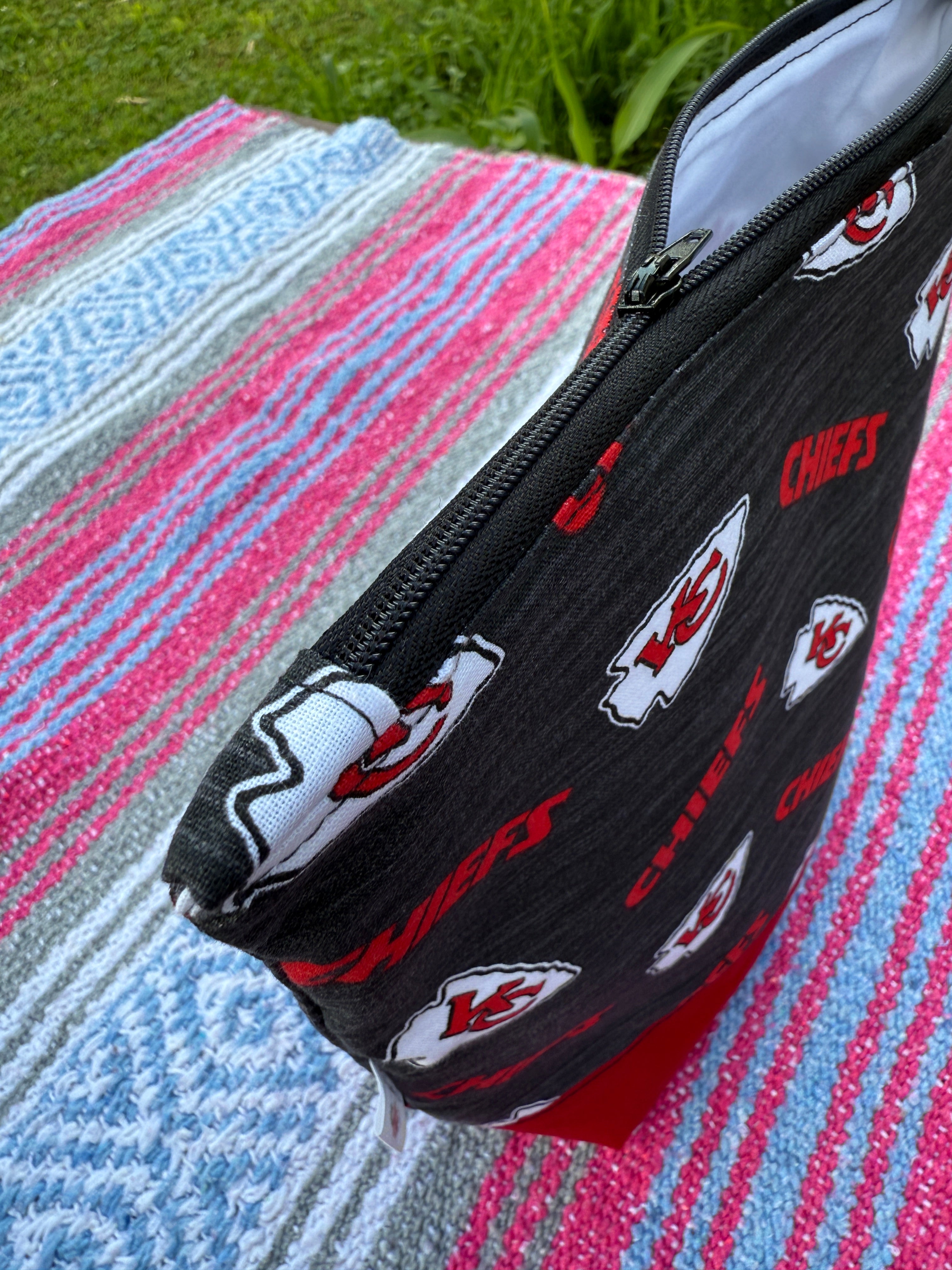 Ready to Ship - NEW bag style! - Black Kansas Chiefs inspired Julie Bag