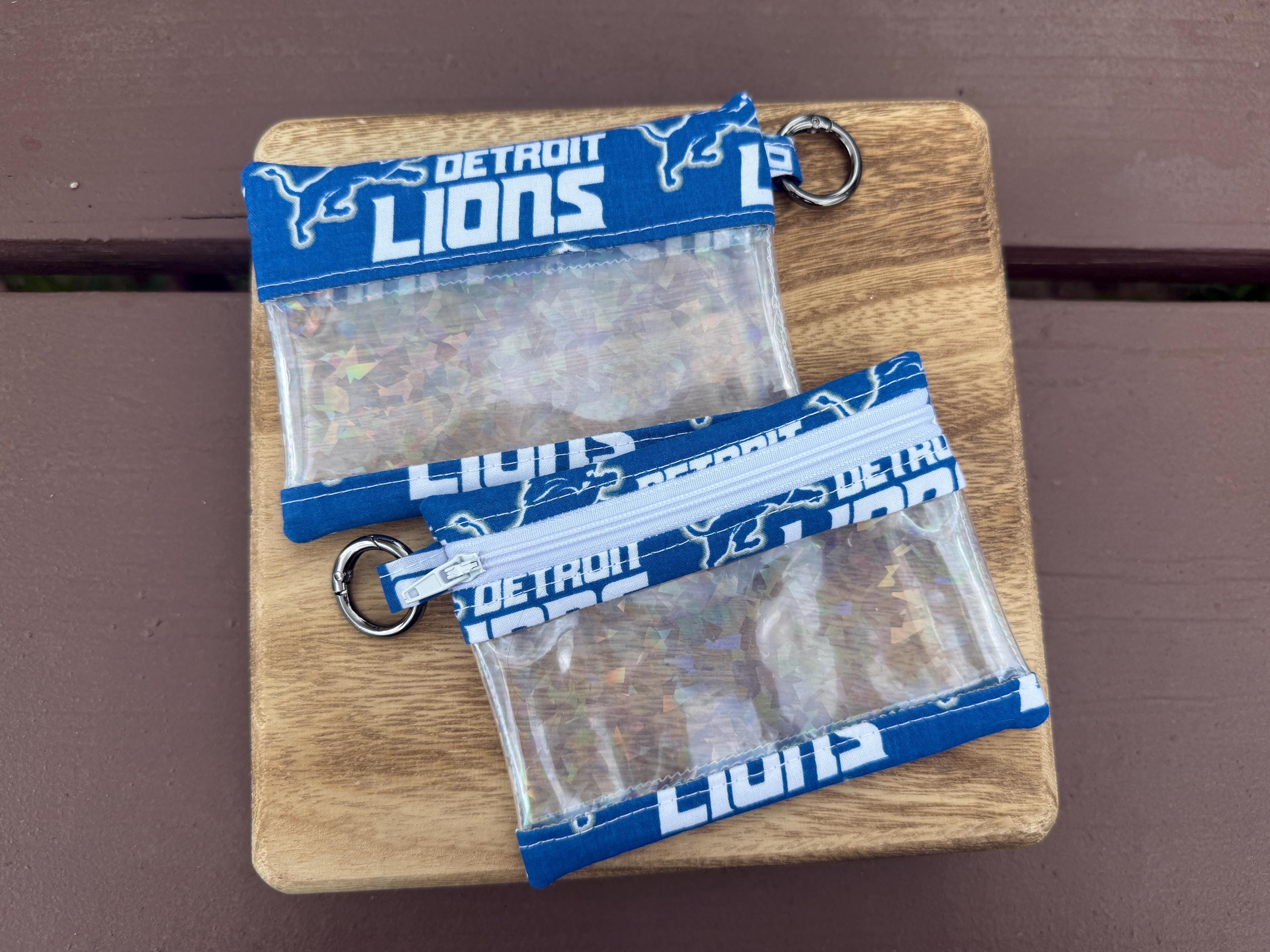 Football Inspired Ready to ship Notion Pouches with see through vinyl window and carabiner!!
